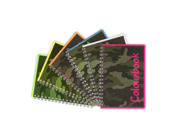 Quaderno a spirale A6 Camouflage - Righe medie e superiori