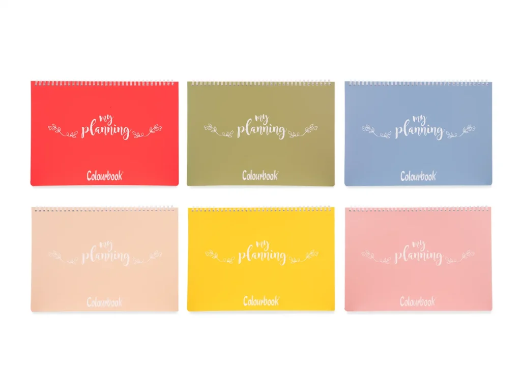 Planner settimanale da tavolo Pastel 34x24cm - 6 colori