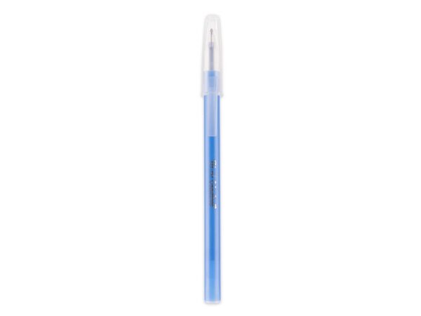 Penna a sfera con cappuccio rilevabile e clip - Corpo blu
