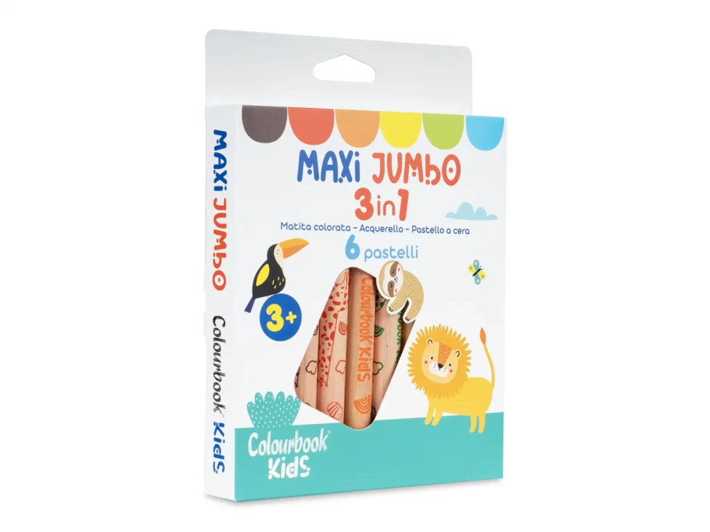 Set 6 pastelli multifunzione Maxi Jumbo 3 in 1