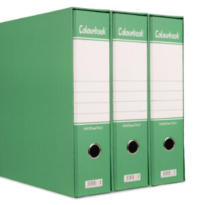 Set 3 registratori con custodia Colour Verde Dorso 8cm